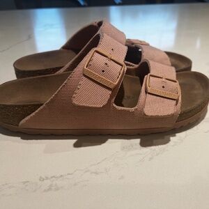 Pink vegan Birkenstocks size 39